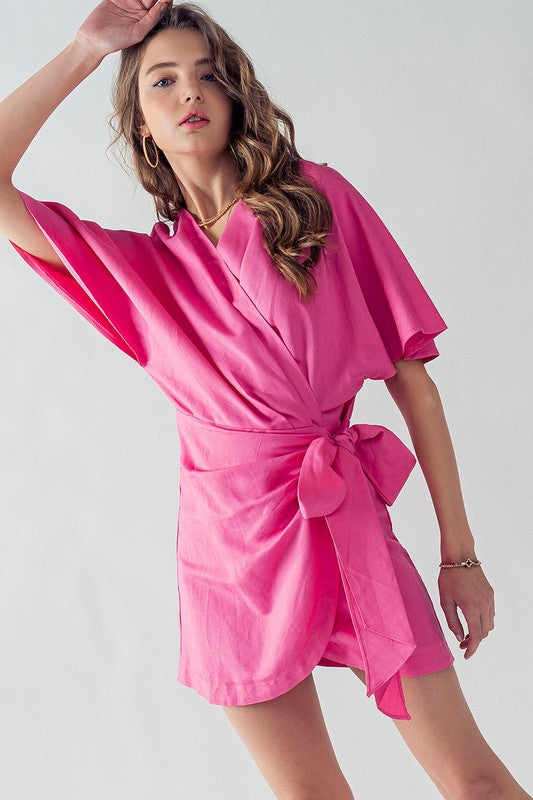 Anette Wrap Mini Dress