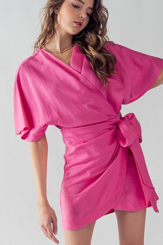 Anette Wrap Mini Dress