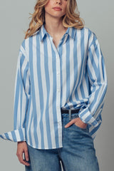Striped Button-Down Cotton Shirt (2 Color Ways)