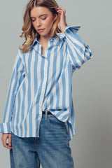 Striped Button-Down Cotton Shirt (2 Color Ways)