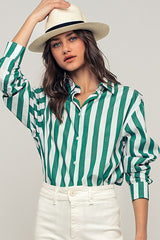 Striped Button-Down Cotton Shirt (2 Color Ways)