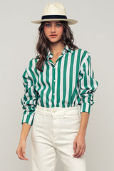 Striped Button-Down Cotton Shirt (2 Color Ways)