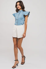 Ornate Button-Down Blouse