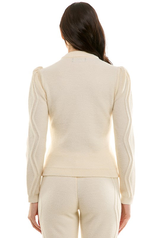 Textured Cable Knit Sweater (2 Color Ways)