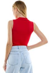 Sleeveless Jeweled Tank (Red., Black)