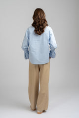 High-Low Baby Blue Shirt