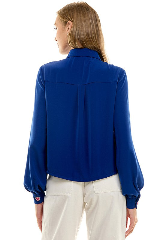 Jewel Button Top – v o g l i o