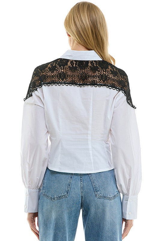 Lace Inset Top