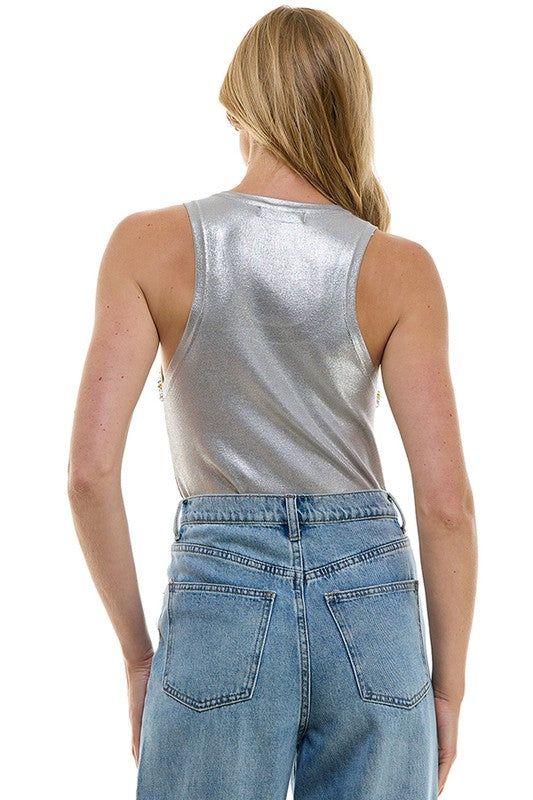 Metallic Embellished Tank (2 Color Ways)