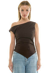 One-Shoulder Asymmetrical Top (2 Color Ways)