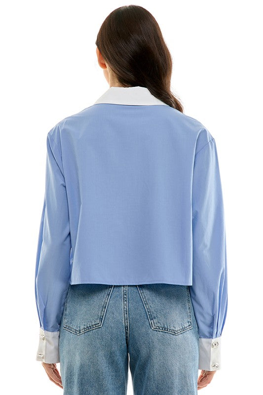 Elegant Button-Up Blouse (2 Color Ways)