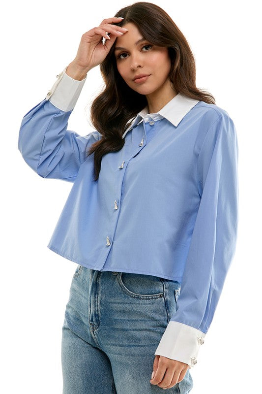 Elegant Button-Up Blouse (2 Color Ways)