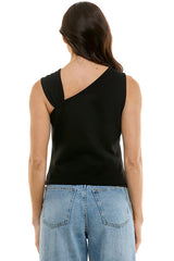 Asymmetrical Buckle Shoulder Top