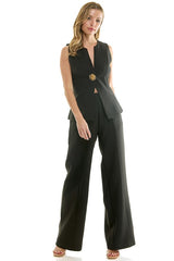 Tailored V-Neck Vest & Pants Set (2 Color Ways)