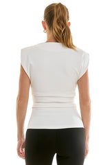 Structured Draped Top (2 Color Ways)