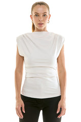 Structured Draped Top (2 Color Ways)