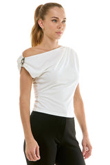 Draped Knit Top
