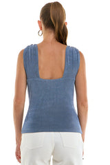 Draped Cowl Neck Sleeveless Top