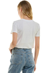 Heart Cutout T-Shirt (Black, White)
