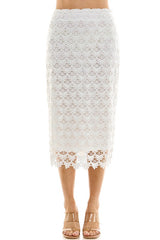 Midi Length Crochet Midi Skirt