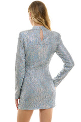 Mock Neck Mini Dress