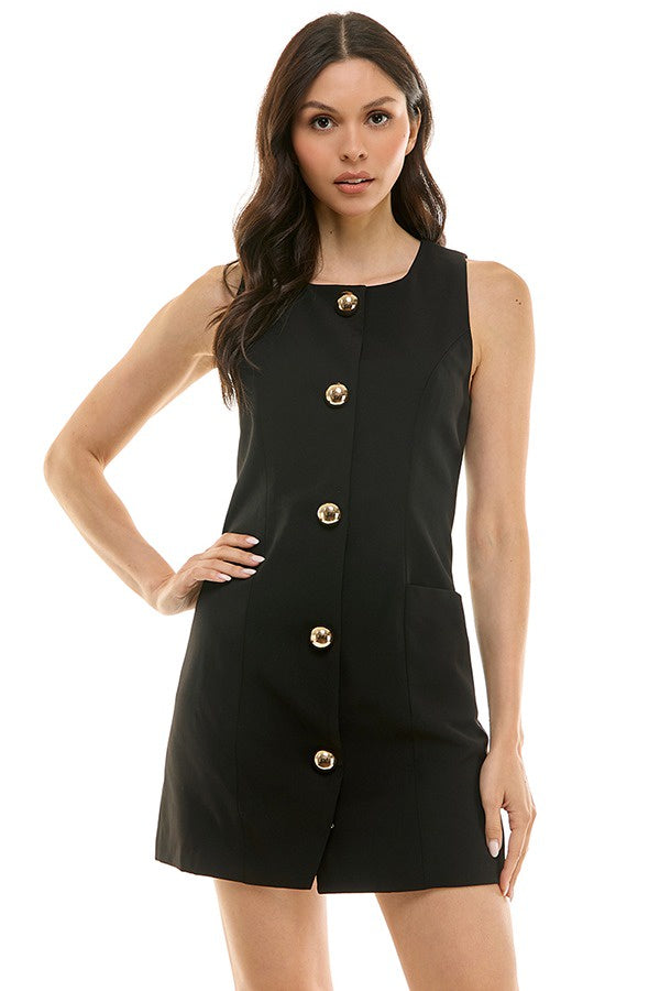 Statement Buttons Dress