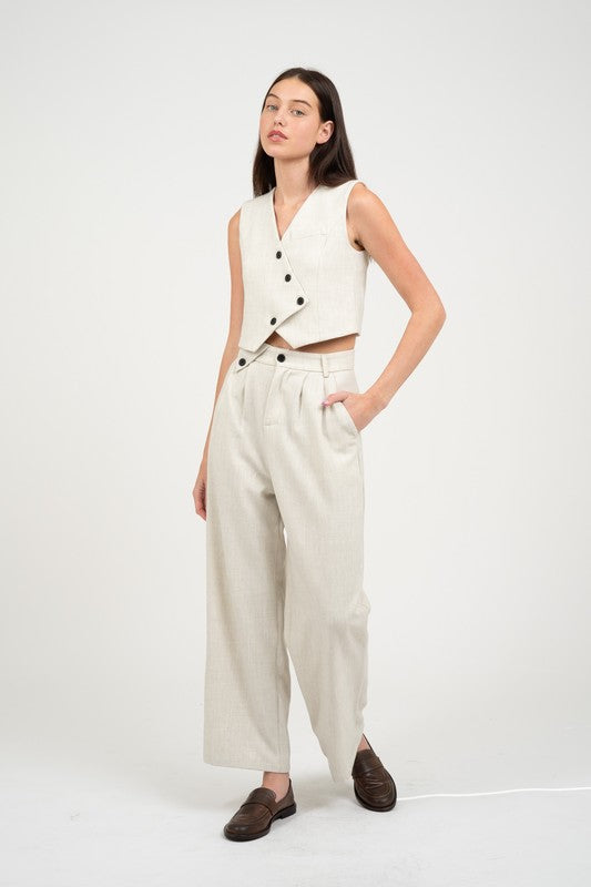 Princess Line Cropped Vest