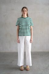 Green & White Striped T-Shirt