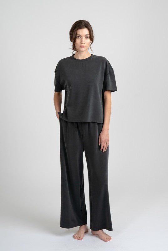 Charcoal Gray Loose-Fit T-shirt