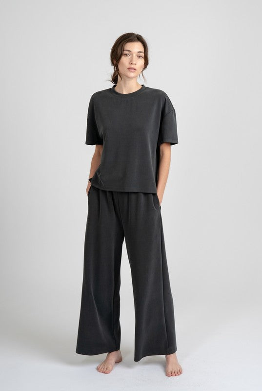 Charcoal Gray Loose-Fit T-shirt