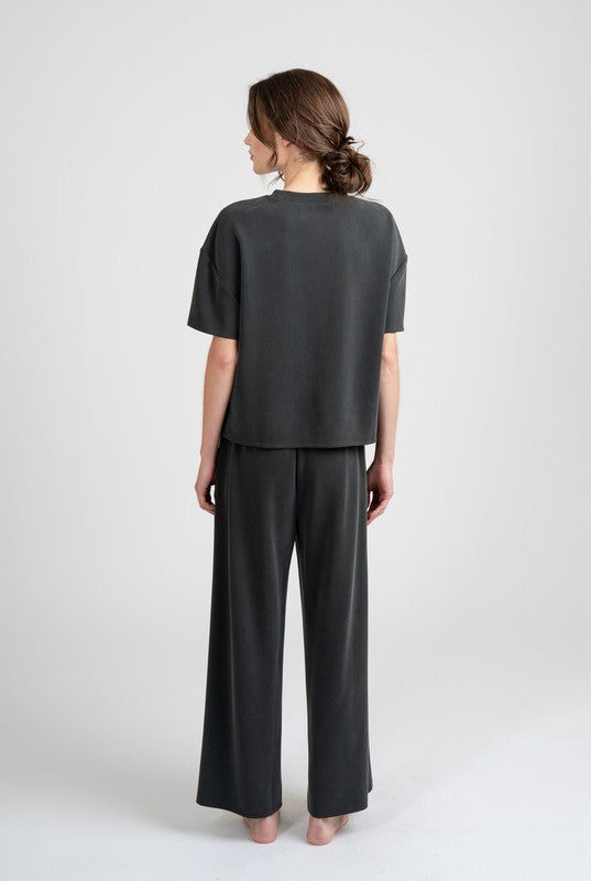 Charcoal Gray Loose-Fit T-shirt