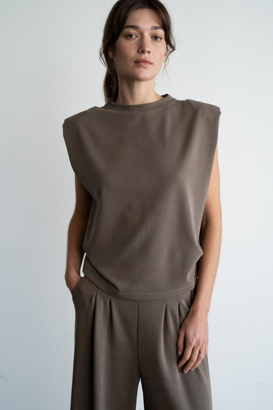Structured Sleeveless Top (2 Color Ways)