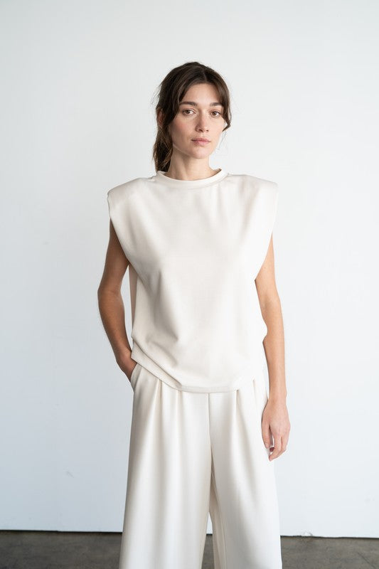 Structured Sleeveless Top (2 Color Ways)