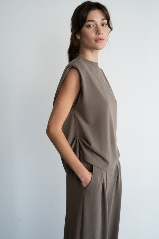 Structured Sleeveless Top (2 Color Ways)