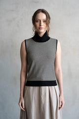 Striped Turtleneck Sweater Vest (2 Color Ways)
