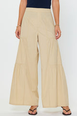 Cotton Tiered Wide Leg Pants (2 Color Ways)