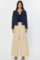 Cotton Tiered Wide Leg Pants (2 Color Ways)