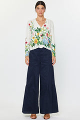 Cotton Tiered Wide Leg Pants (2 Color Ways)