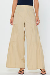 Cotton Tiered Wide Leg Pants (2 Color Ways)