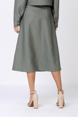Midi Length A-Line Skirt