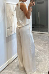 Luxe Satin Draped Two-Piece Set (2 Color Ways)