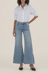 Goldie Mid Rise Medium Wash Super Flare