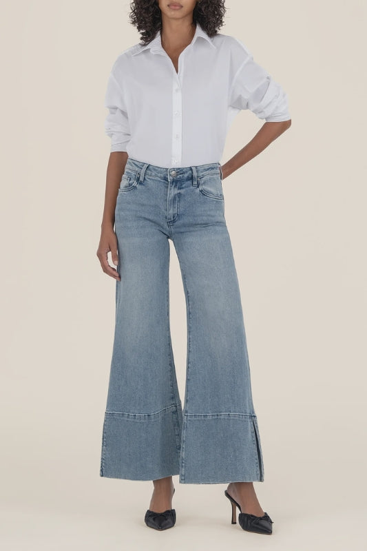 Goldie Mid Rise Medium Wash Super Flare