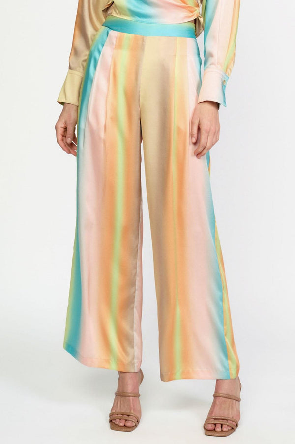 Gradation Print Wide Leg Pants