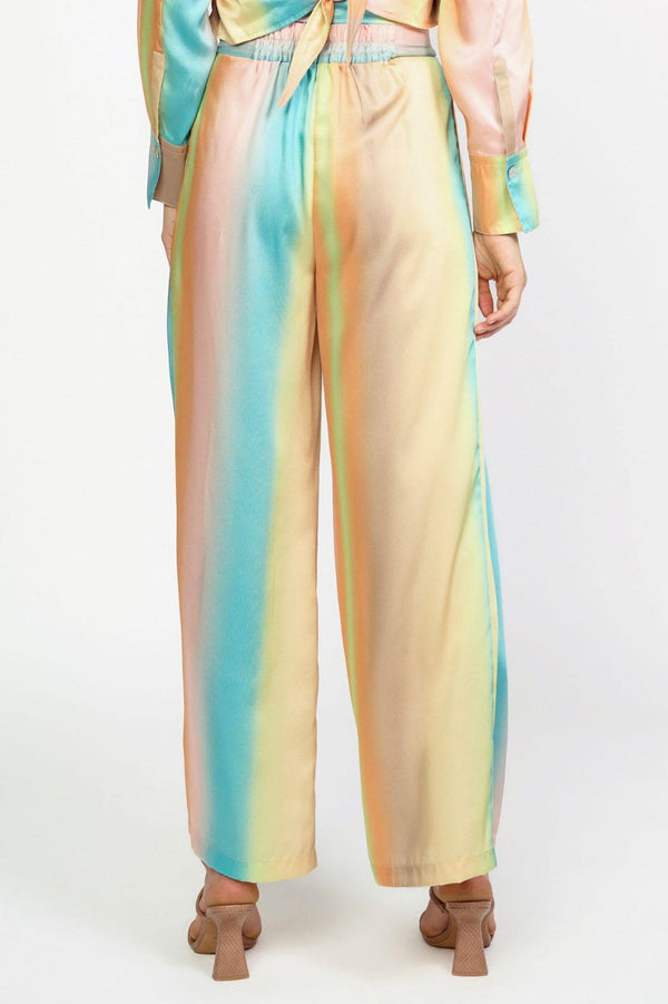 Gradation Print Wide Leg Pants