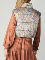 Paisley Print Padding Vest