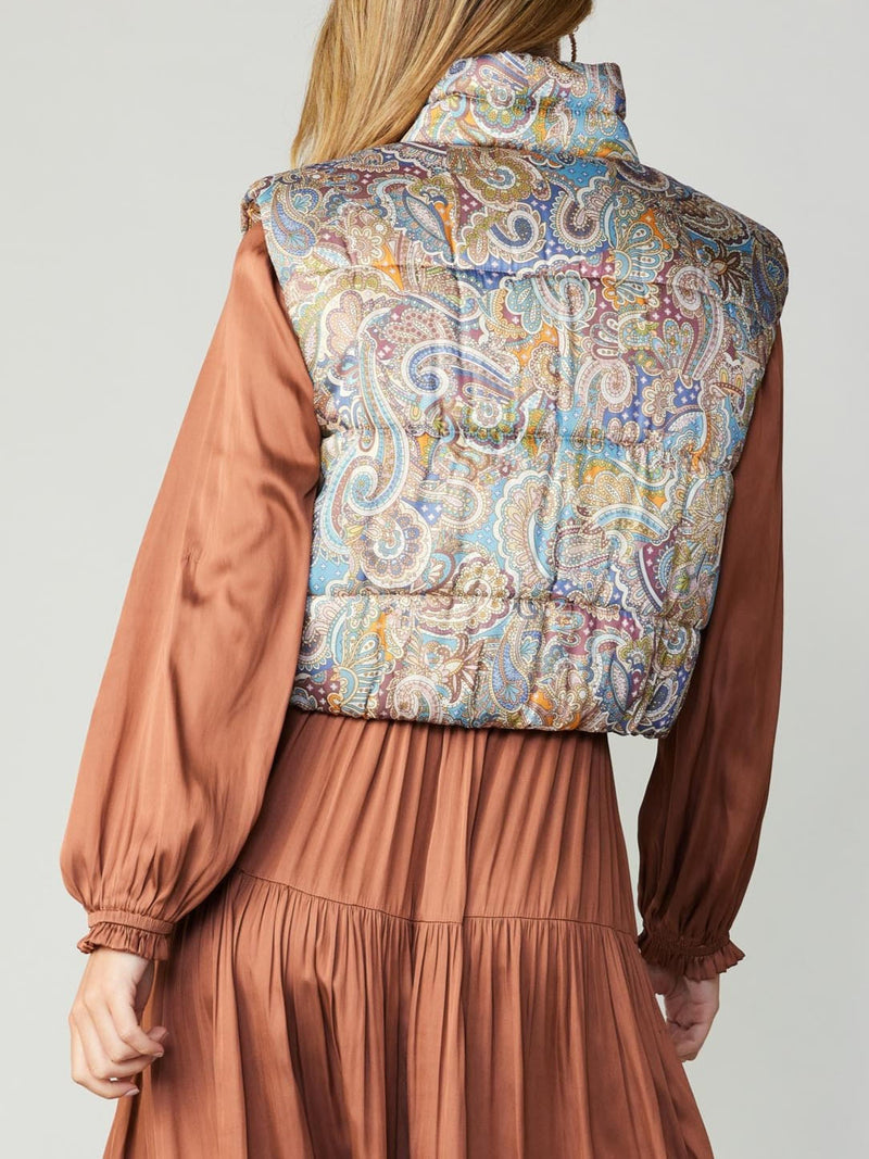 Paisley Print Padding Vest