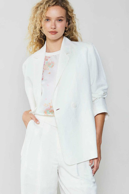 Double Breasted Button Oversized Jacket