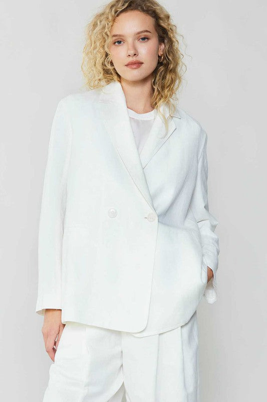 Double Breasted Button Oversized Jacket