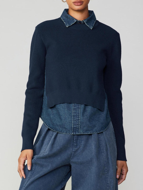 Indigo Combo Shirt Sweater